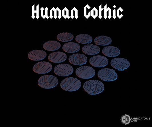 50mm Bases-Gothic Human-style