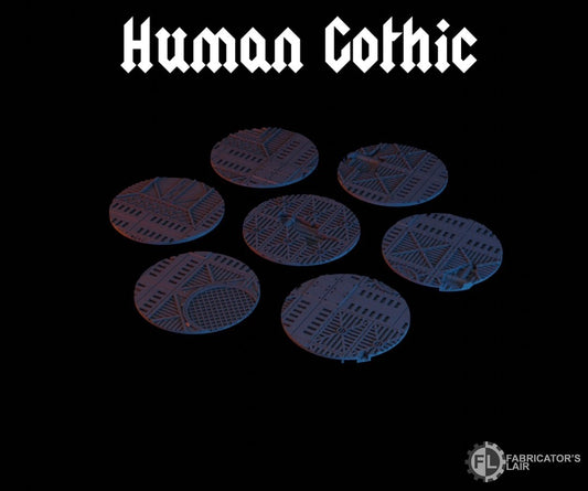 80mm Bases-Gothic Human-style