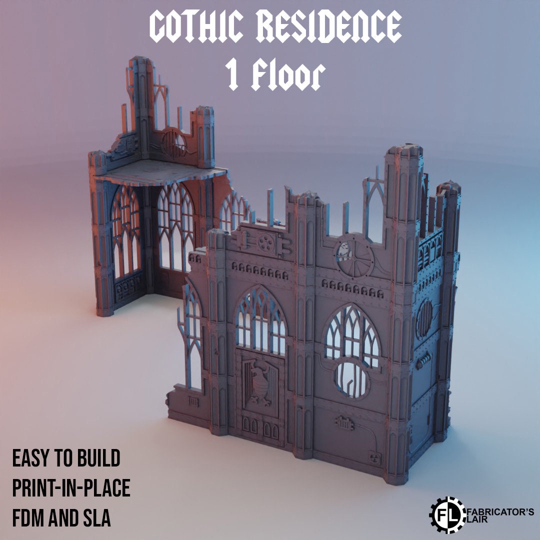 Gothic Ruins Set #1 Wargaming Terrain 28mm - Large Bundle Set or Individual - Printed on FDM Bambu Lab X1 Carbon (Custom Order) - product image 4 of 8