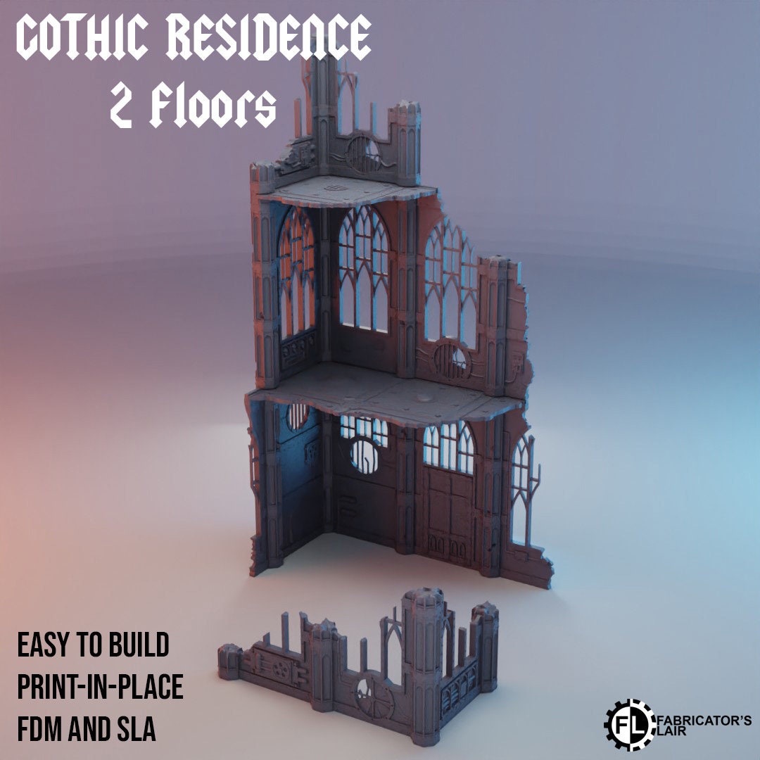 Gothic Ruins Set #1 - Wargaming Terrain 28mm - Large Bundle Set or Individual - Printed on FDM Bambu Lab X1 Carbon (Custom Order)