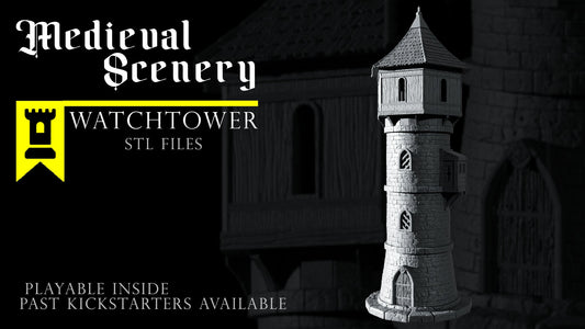 Medieval Scenery Watchtower Wargaming Terrain 28mm - Large Bundle Set or Individual - Printed on FDM Bambu Lab X1 Carbon (Custom Order) - product image 1 of 4