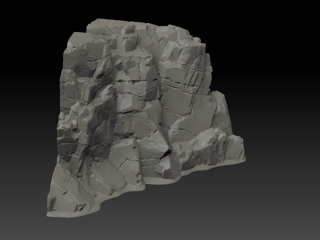 Stone Trove Border Cliffs - Wargaming Terrain 28mm - Large Bundle Set or Individual - Printed on FDM Bambu Lab X1 Carbon (Custom Order) - product image 3 of 9