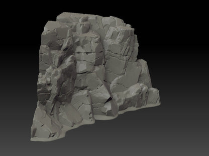 Stone Trove Border Cliffs - Wargaming Terrain 28mm - Large Bundle Set or Individual - Printed on FDM Bambu Lab X1 Carbon (Custom Order) - product image 3 of 9