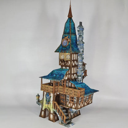 The Frost 2 Clock Tower - Wargaming Terrain 28mm - Printed on FDM Bambu Lab X1 Carbon (Custom Order) - product image 1 of 10
