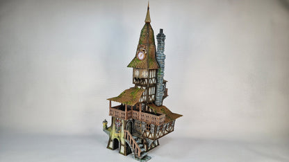 The Frost 2 Clock Tower - Wargaming Terrain 28mm - Printed on FDM Bambu Lab X1 Carbon (Custom Order) - product image 3 of 10