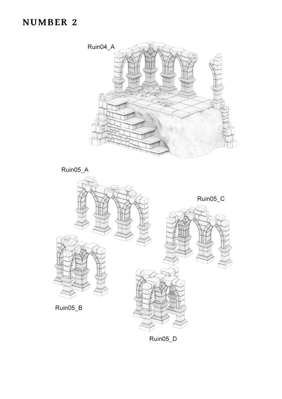 Frost Guard Ruins Wargaming Terrain 28mm - Printed on FDM Bambu Lab X1 Carbon (Custom Order) - product image 5 of 8