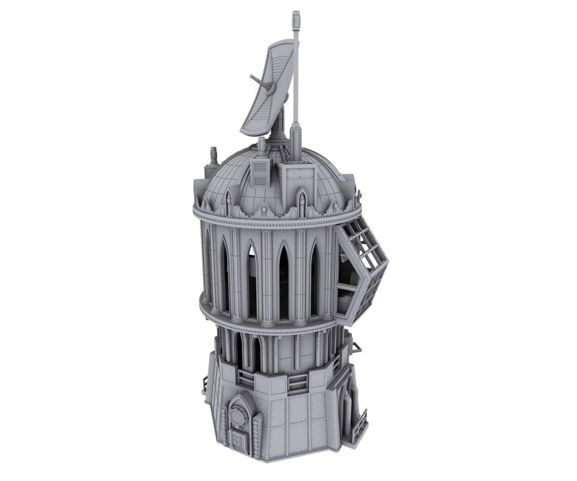 Control Tower Outpost 12 - Wargaming Terrain 28mm - Printed on FDM Bambu Lab X1 Carbon (Custom Order) - product image 1 of 5