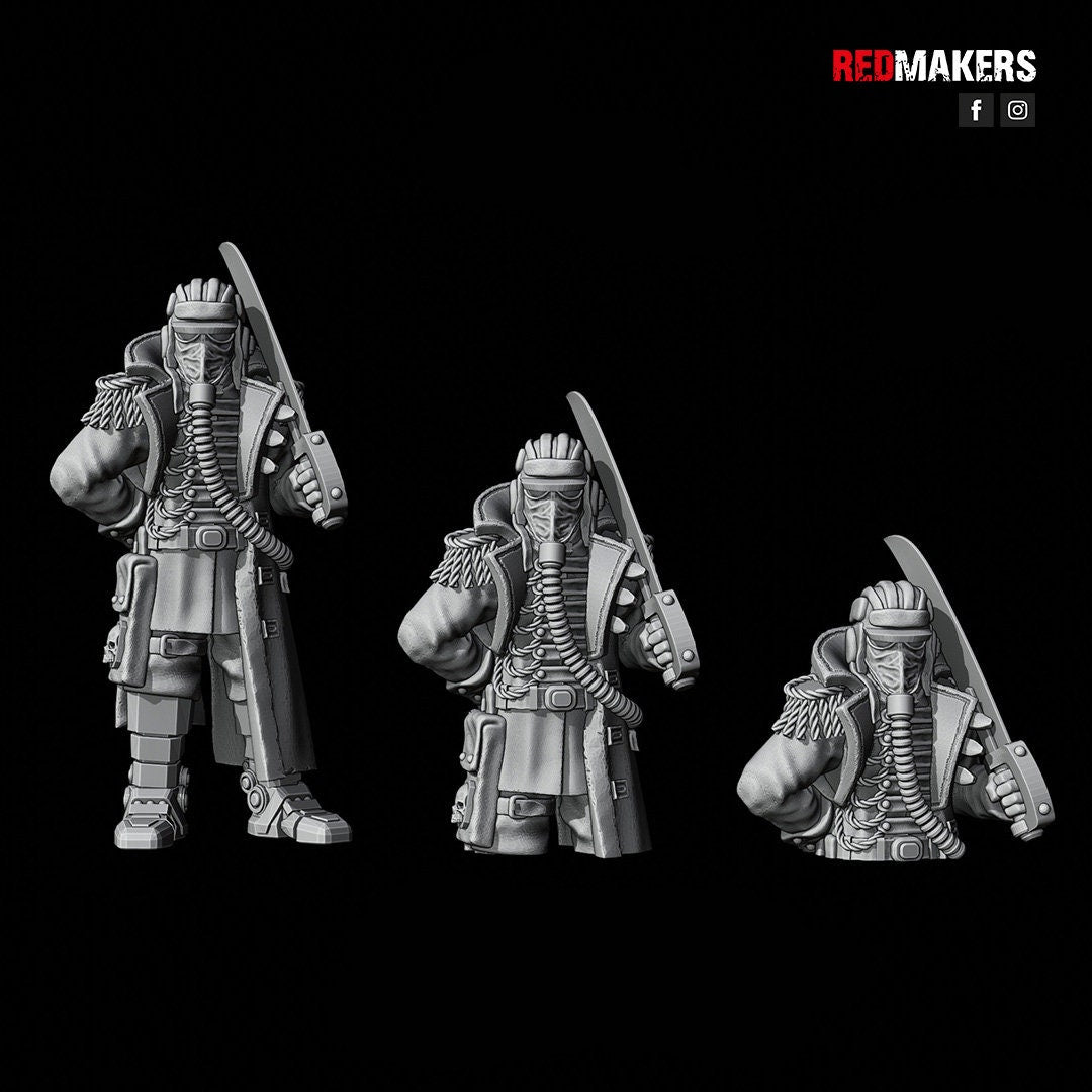 Red Makers Death Squad Tank Commanders x3 (Custom Order) - product image 3 of 4