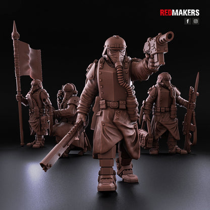 Red Makers Death Squad Lieutenant and Command Squad (Custom Order) - product image 3 of 4