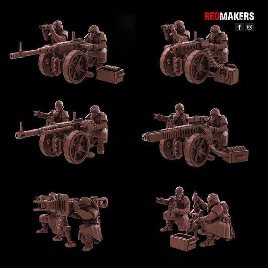 Red Makers - Death Squad Heavy Weapon Teams x3 (Custom Order)