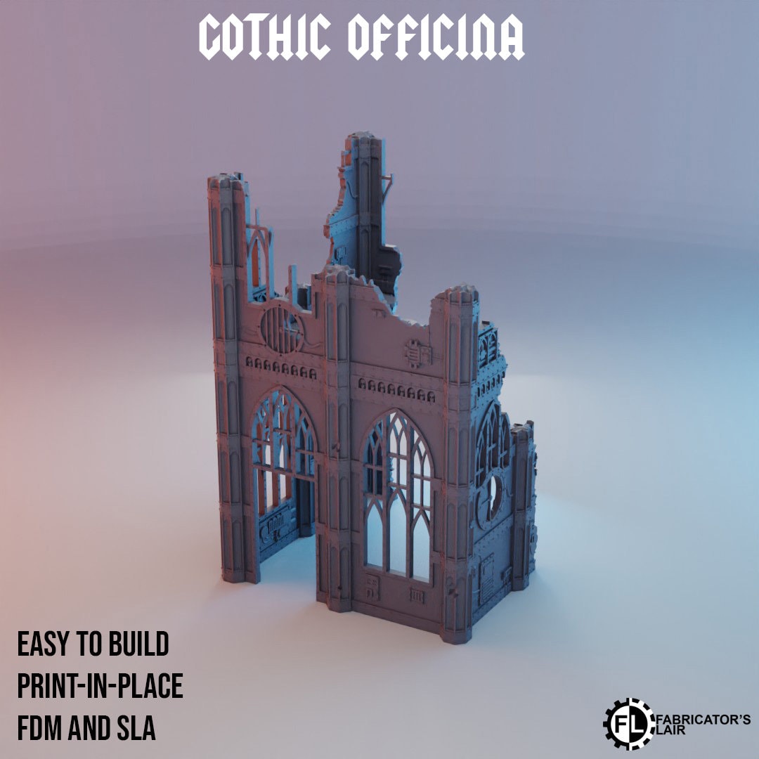 Gothic Ruins Set #1 Wargaming Terrain 28mm - Large Bundle Set or Individual - Printed on FDM Bambu Lab X1 Carbon (Custom Order) - product image 2 of 8