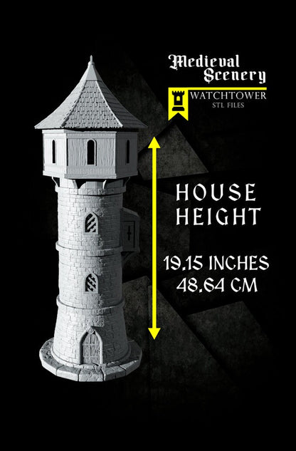 Medieval Scenery Watchtower Wargaming Terrain 28mm - Large Bundle Set or Individual - Printed on FDM Bambu Lab X1 Carbon (Custom Order) - product image 2 of 4