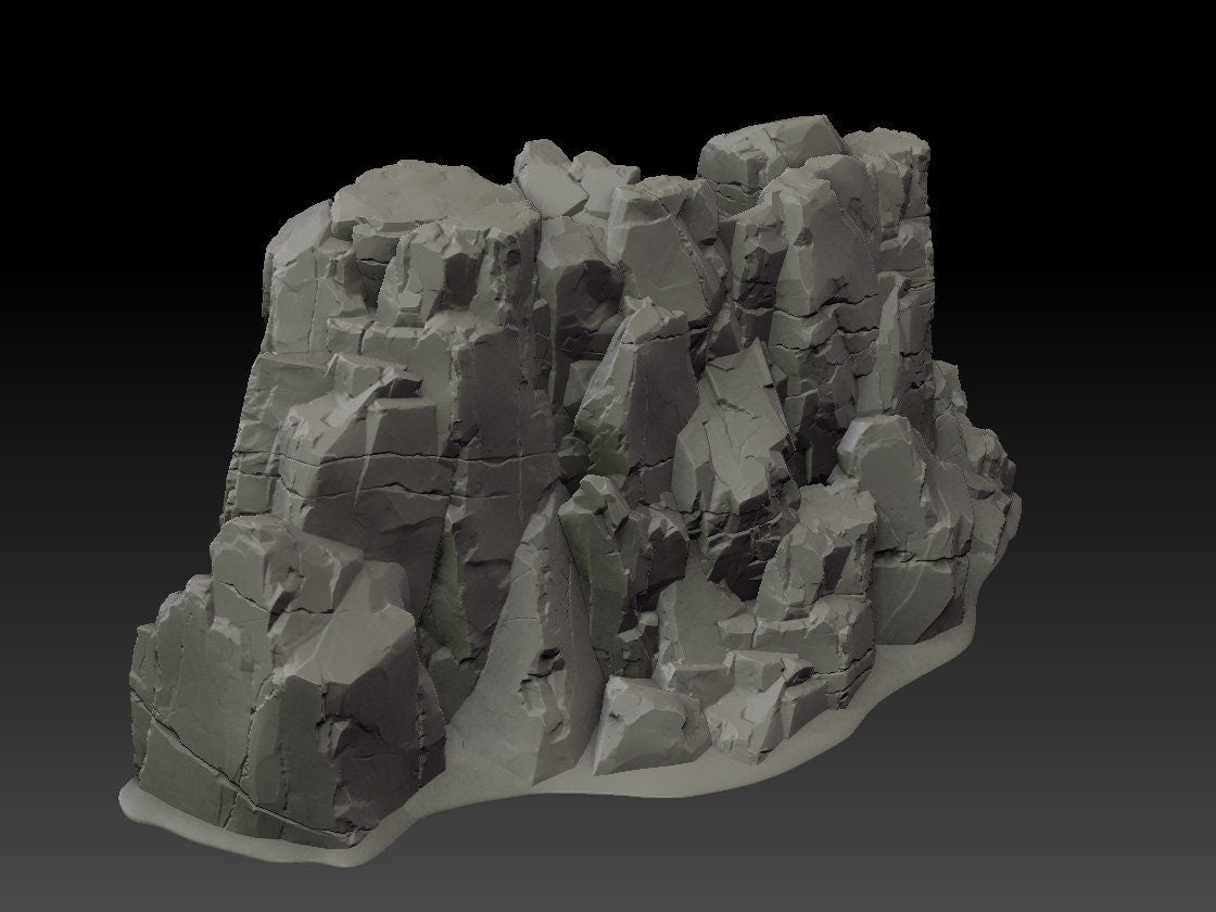 Stone Trove Cliffs - Wargaming Terrain 28mm - Large Bundle Set or Individual - Printed on FDM Bambu Lab X1 Carbon (Custom Order) - product image 6 of 10