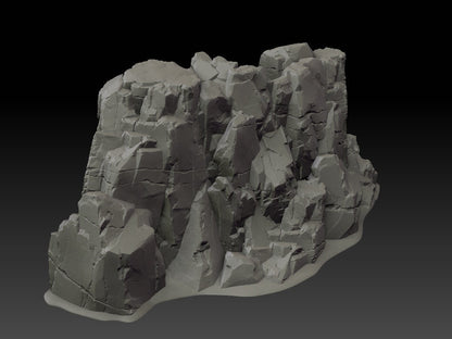 Stone Trove Cliffs - Wargaming Terrain 28mm - Large Bundle Set or Individual - Printed on FDM Bambu Lab X1 Carbon (Custom Order) - product image 6 of 10