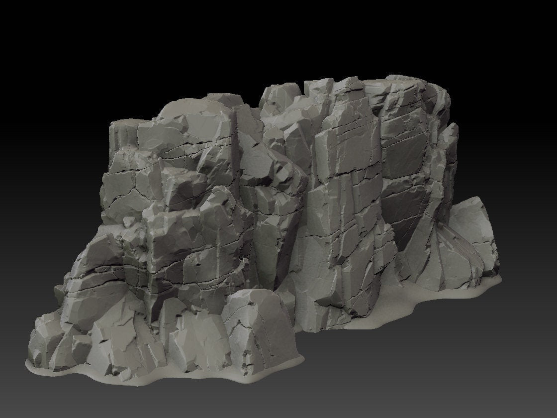 Stone Trove Cliffs - Wargaming Terrain 28mm - Large Bundle Set or Individual - Printed on FDM Bambu Lab X1 Carbon (Custom Order) - product image 5 of 10