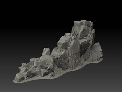 Stone Trove Cliffs - Wargaming Terrain 28mm - Large Bundle Set or Individual - Printed on FDM Bambu Lab X1 Carbon (Custom Order) - product image 7 of 10