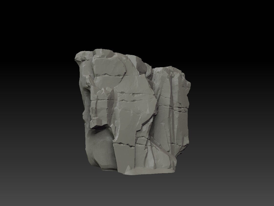 Stone Trove Border Cliffs - Wargaming Terrain 28mm - Large Bundle Set or Individual - Printed on FDM Bambu Lab X1 Carbon (Custom Order) - product image 4 of 9