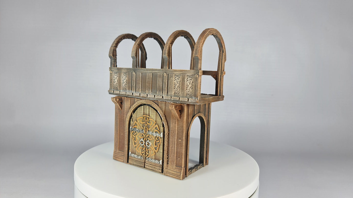 The Frost 2 Walls/Gate Section - Wargaming Terrain 28mm - Printed on FDM Bambu Lab X1 Carbon (Custom Order) - product image 3 of 4