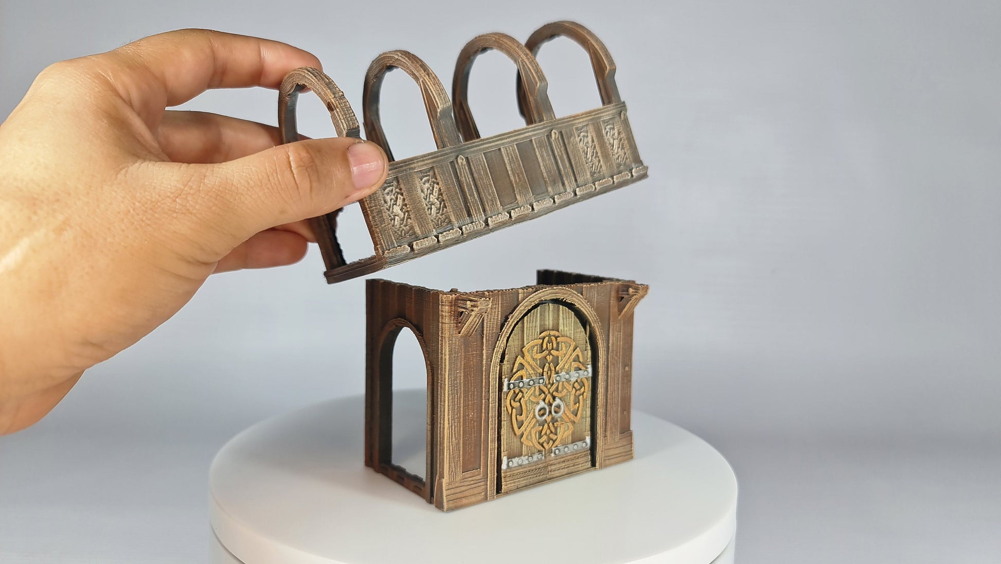 The Frost 2 Walls/Gate Section - Wargaming Terrain 28mm - Printed on FDM Bambu Lab X1 Carbon (Custom Order) - product image 4 of 4