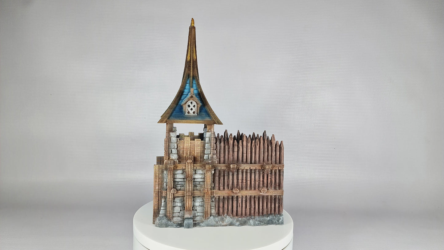 The Frost 2 Walls/Gate Section - Wargaming Terrain 28mm - Printed on FDM Bambu Lab X1 Carbon (Custom Order) - product image 1 of 4