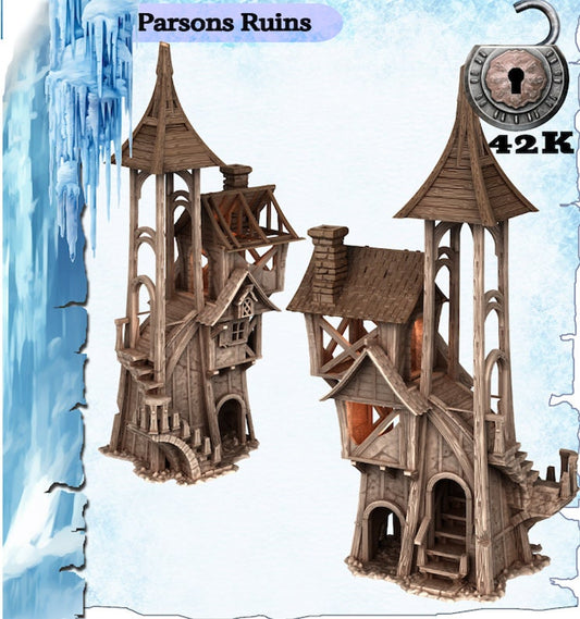 The Frost 2 Parsons Ruins - Wargaming Terrain 28mm - Printed on FDM Bambu Lab X1 Carbon (Custom Order) - product image