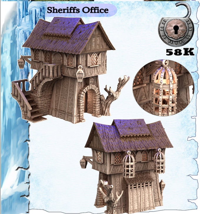 The Frost 2 Sheriffs Office - Wargaming Terrain 28mm - Printed on FDM Bambu Lab X1 Carbon (Custom Order) - product image