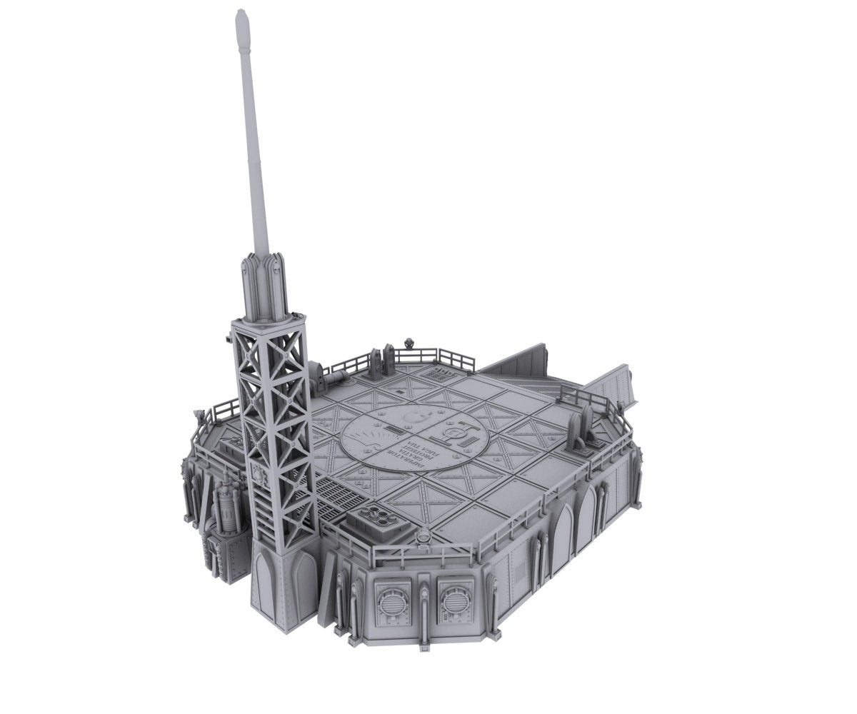 Landing Pad Outpost 12 - Wargaming Terrain 28mm - Printed on FDM Bambu Lab X1 Carbon (Custom Order) - product image 1 of 2
