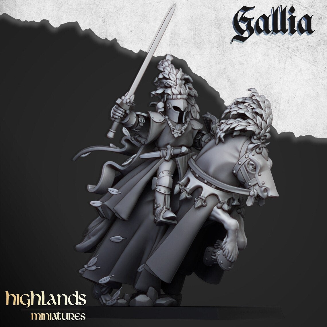 Highland Miniatures Green Knight of Gallia - Fantasy / D&D (Custom Order) - product image 2 of 2