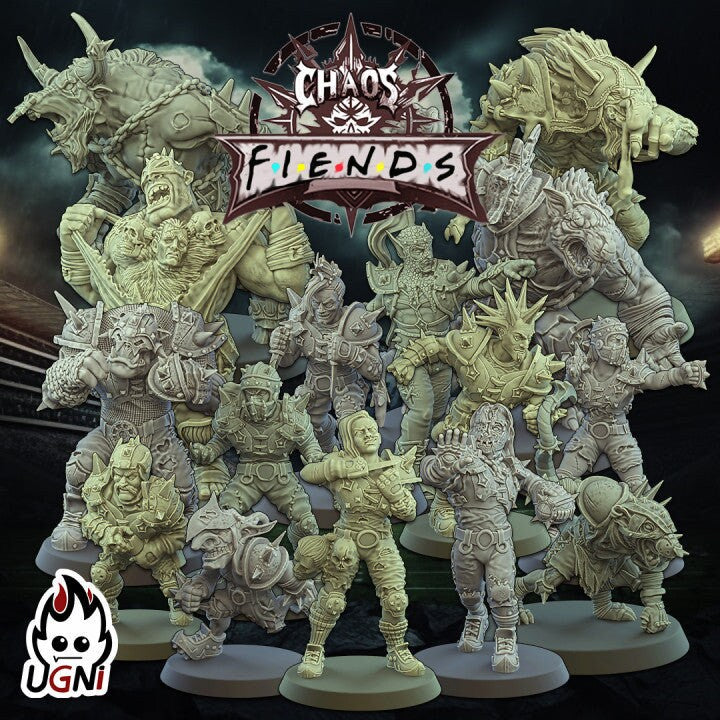 Fiends of Chaos Team (Regular Style) Designed by UGNI Miniatures - Fantasy Football - product image 1 of 10