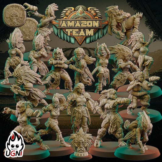 Amazon Team (Aztec Style) Designed by UGNI Miniatures - Fantasy Football - product image 1 of 10