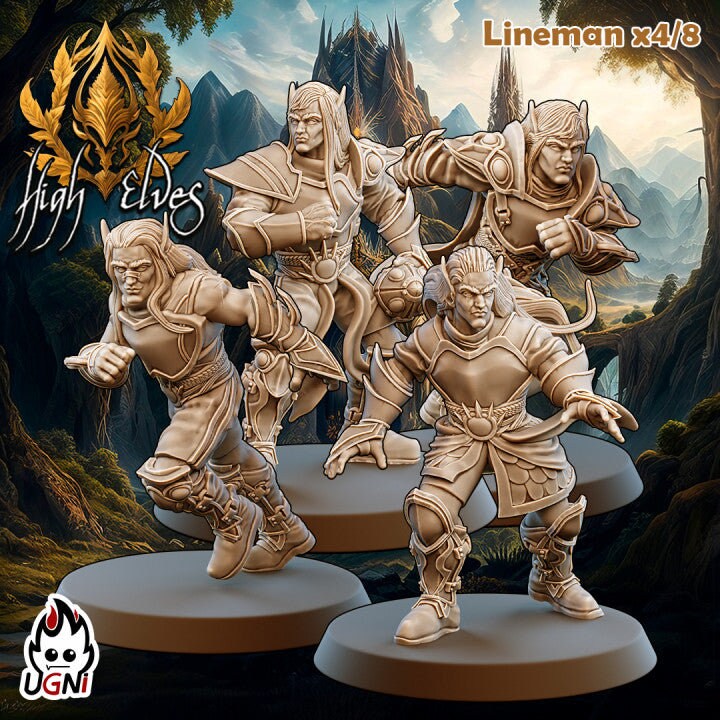 High Elves Team (Regular Style) Designed by UGNI Miniatures - Fantasy Football - product image 4 of 7