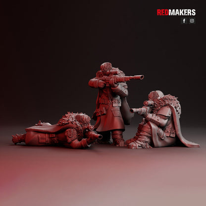 Red Makers Ice Warriors Snipers x3 (Custom Order) - product image 9 of 10