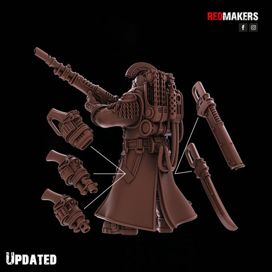 Red Makers Solar Guard Command Squad x4 (Custom Order) - product image 2 of 10