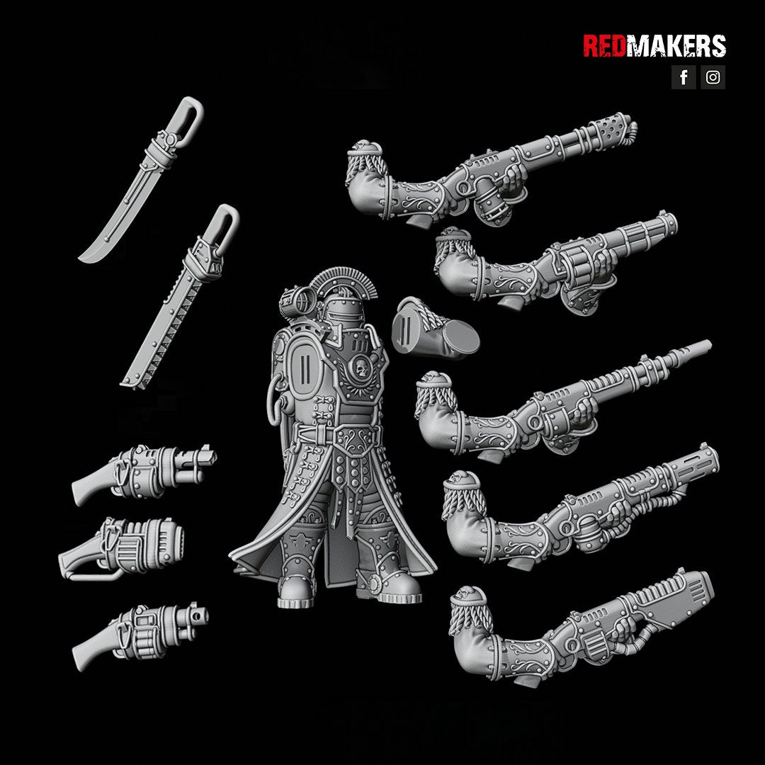 Red Makers Solar Guard Command Squad x4 (Custom Order) - product image 7 of 10