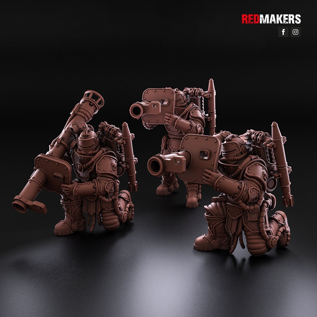 Red Makers Solar Guard Heavy Weapon Teams x3 (Custom Order) - product image 5 of 9