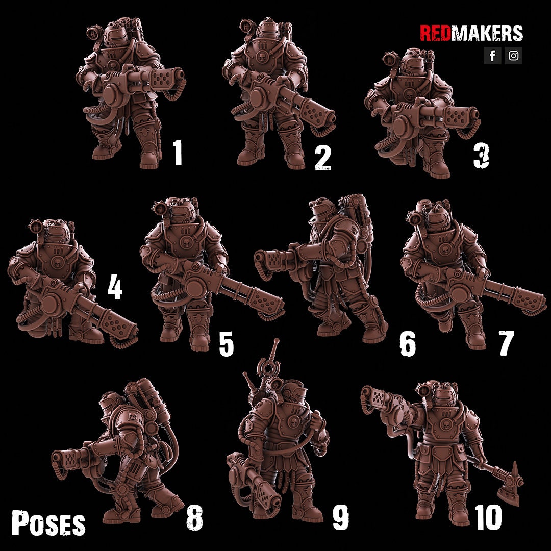 Red Makers Solar Guard Flamer Squad x10 (Custom Order) - product image 6 of 10