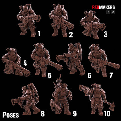 Red Makers Solar Guard Flamer Squad x10 (Custom Order) - product image 6 of 10