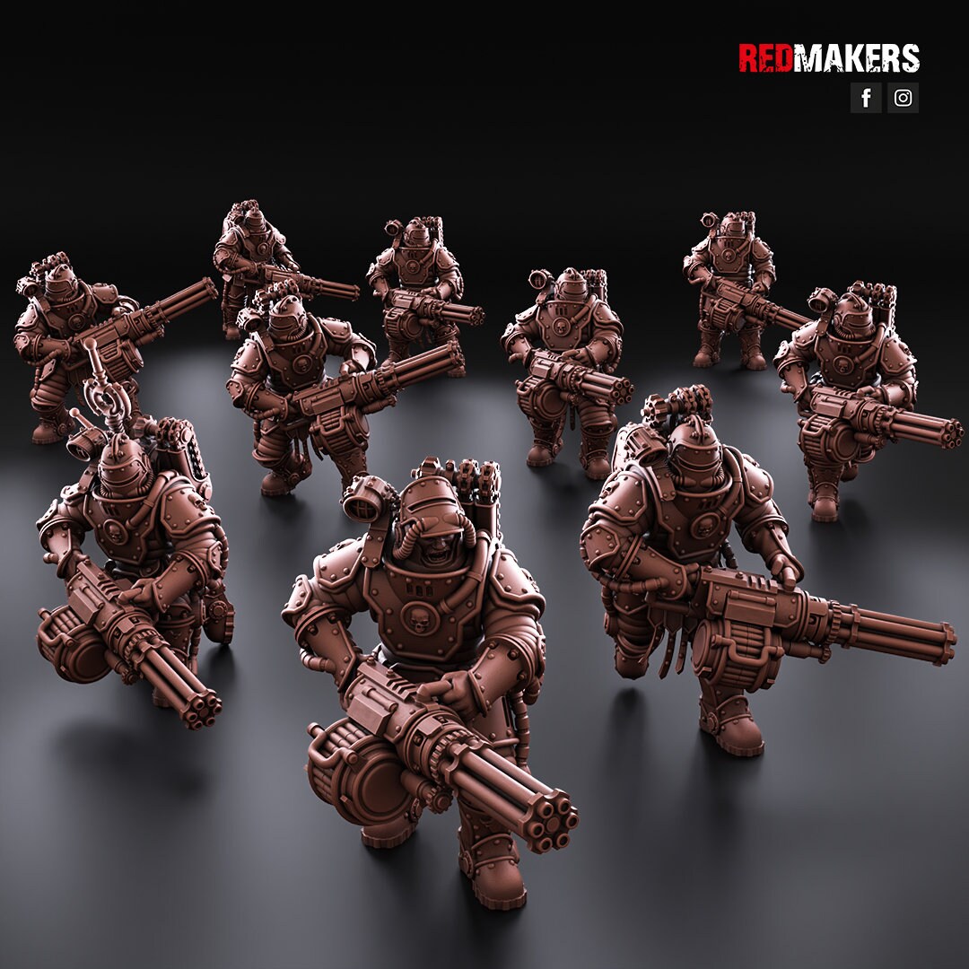 Red Makers Solar Guard Power Axe or Rotor Cannon Squad x10 (Custom Order) - product image 2 of 10