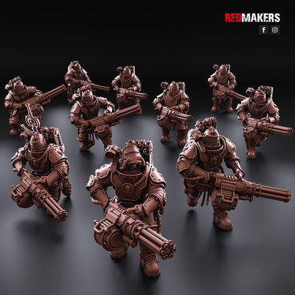 Red Makers Solar Guard Power Axe or Rotor Cannon Squad x10 (Custom Order) - product image 2 of 10