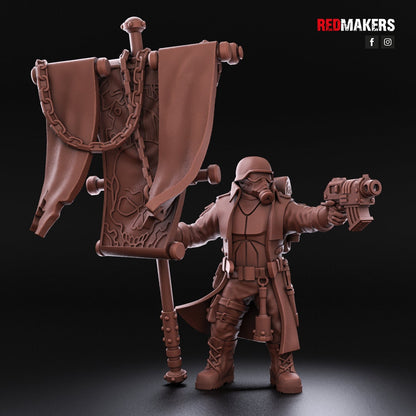 Red Makers Steel Guard Officer and Command Squad (Custom Order) - product image 4 of 10