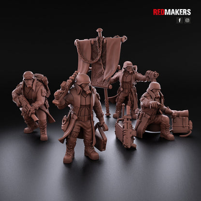 Red Makers Steel Guard Officer and Command Squad (Custom Order) - product image 1 of 10