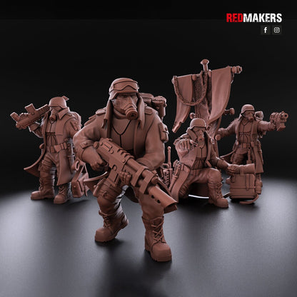 Red Makers Steel Guard Officer and Command Squad (Custom Order) - product image 5 of 10
