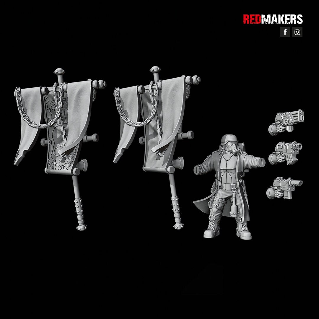 Red Makers Steel Guard Officer and Command Squad (Custom Order) - product image 8 of 10