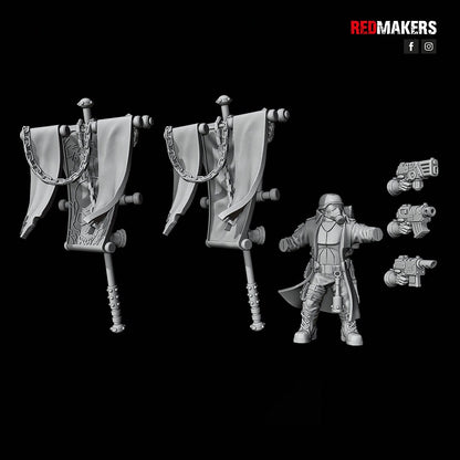 Red Makers Steel Guard Officer and Command Squad (Custom Order) - product image 8 of 10