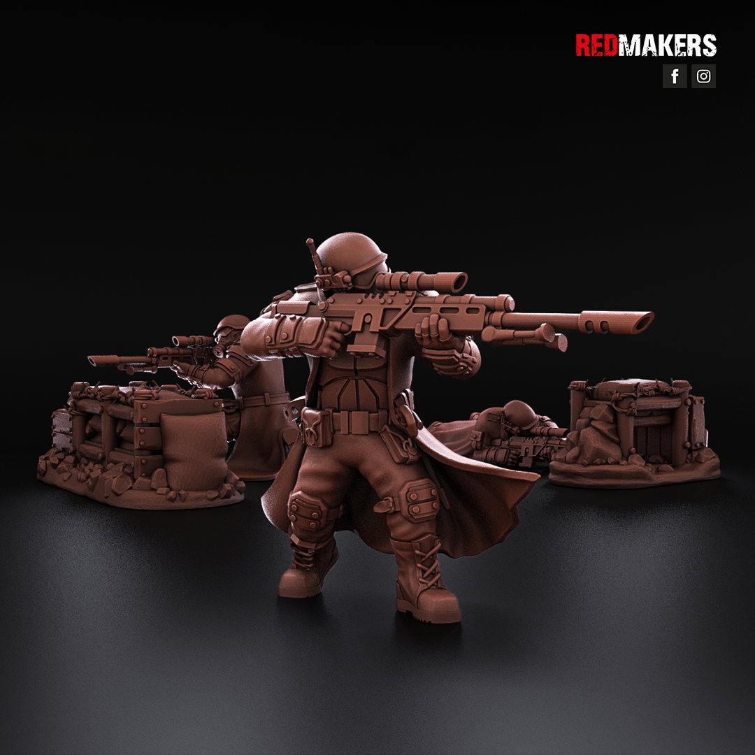 Red Makers - Steel Guard Snipers x3 (Custom Order)