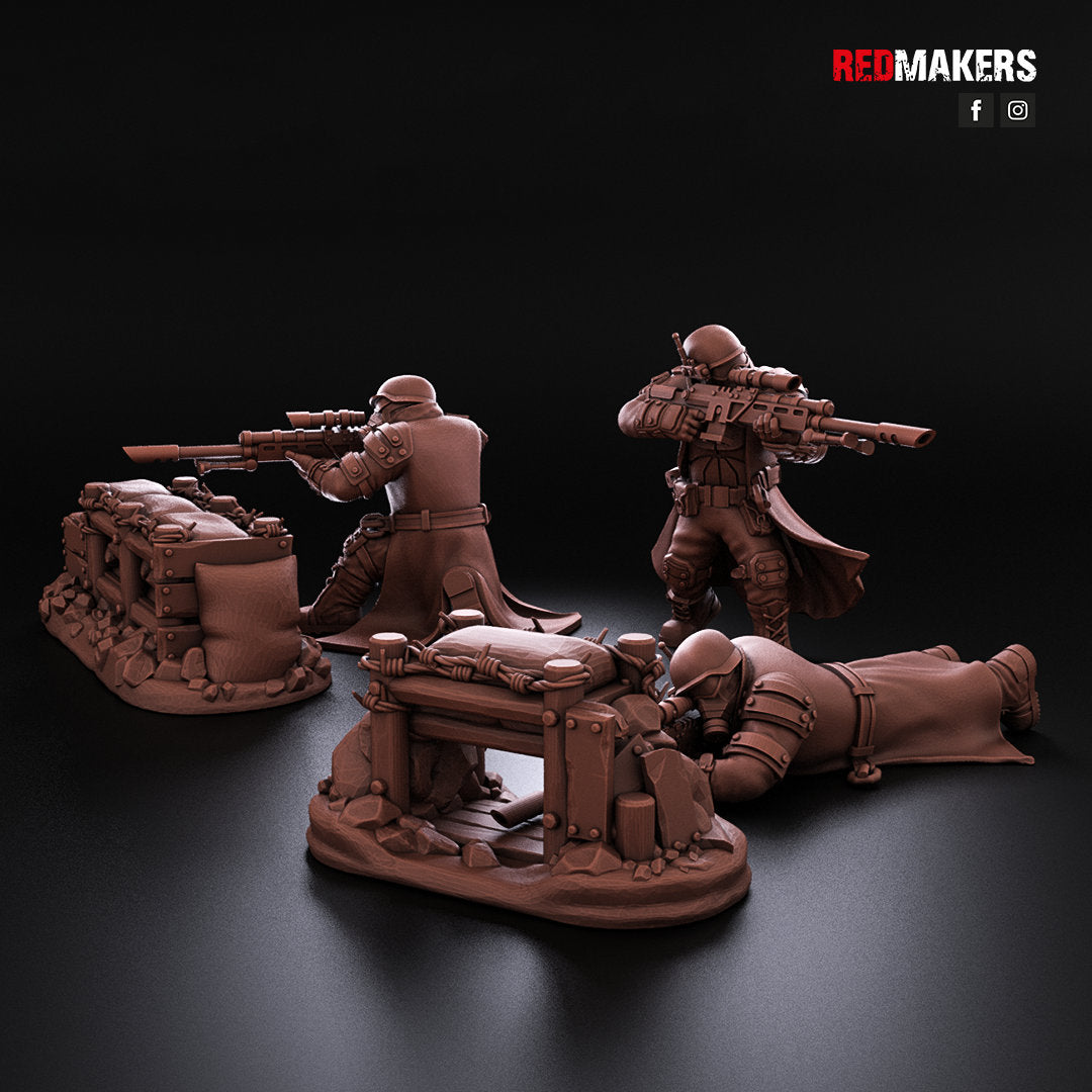 Red Makers - Steel Guard Snipers x3 (Custom Order)