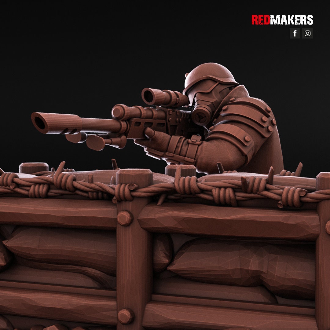 Red Makers Steel Guard Snipers x3 (Custom Order) - product image 5 of 7