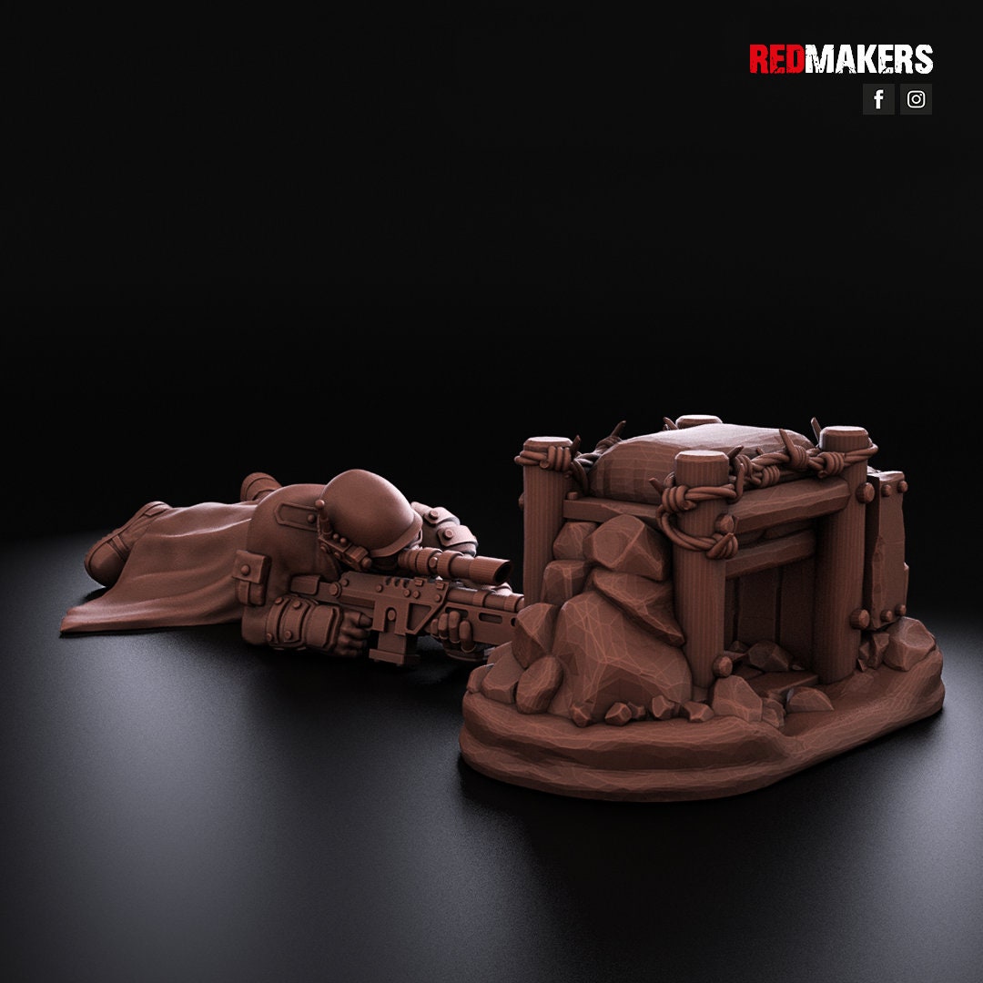 Red Makers Steel Guard Snipers x3 (Custom Order) - product image 4 of 7