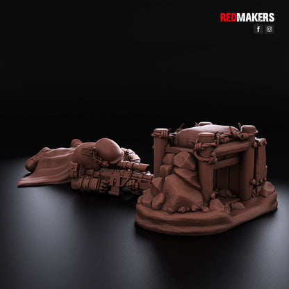 Red Makers Steel Guard Snipers x3 (Custom Order) - product image 4 of 7