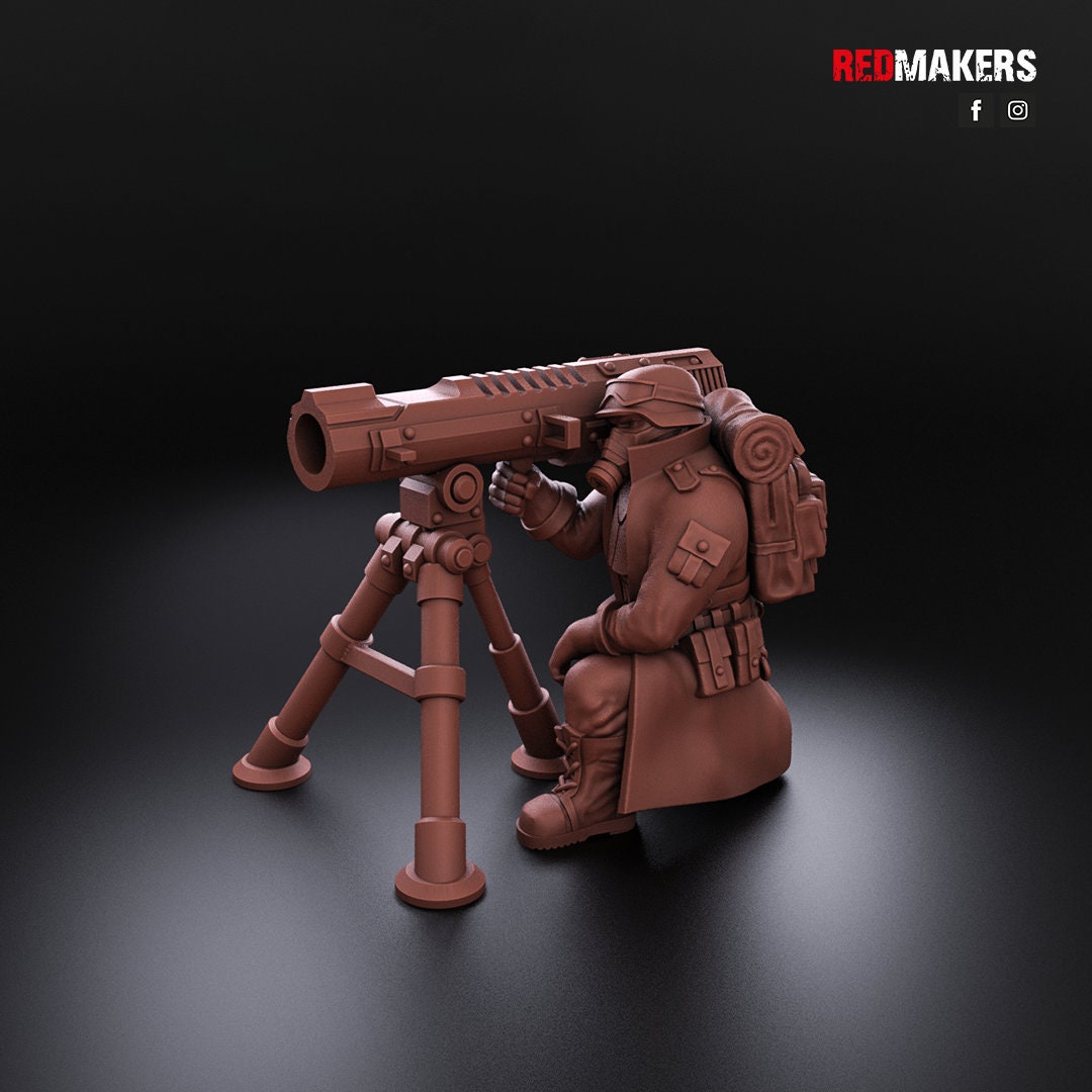 Red Makers Steel Guard Heavy Weapon Teams x3 (Custom Order) - product image 4 of 8